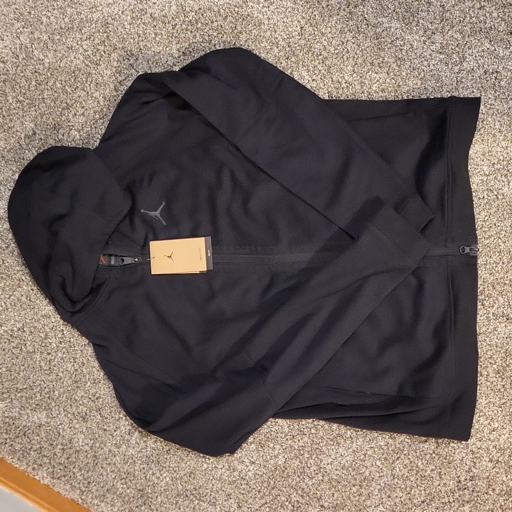 Nike Air Jordan Dri-Fit Black Zipper Hoodie Slim Fit